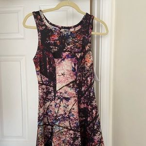 Karen Kane Paint Forest Scuba Sleeveless Dress ~$118